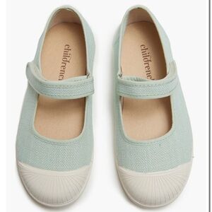 Childrenchic Seafoam Green Canvas Mary Jane